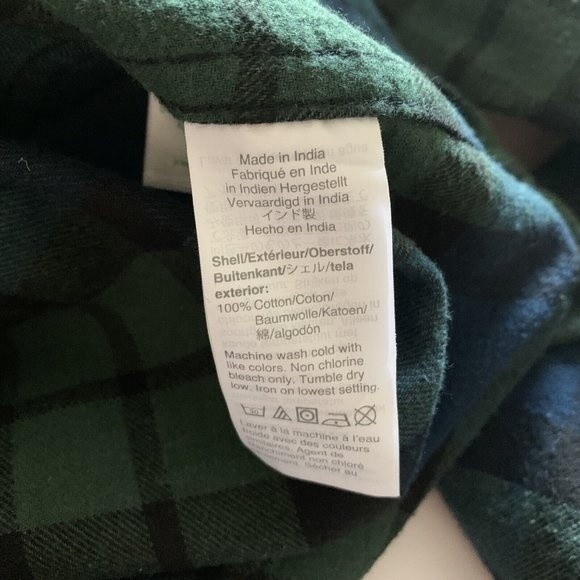 J Crew Mid Weight Cotton Flannel Shirt Blackwatch Plaid Classic Men's Size XL - Picture 7 of 9